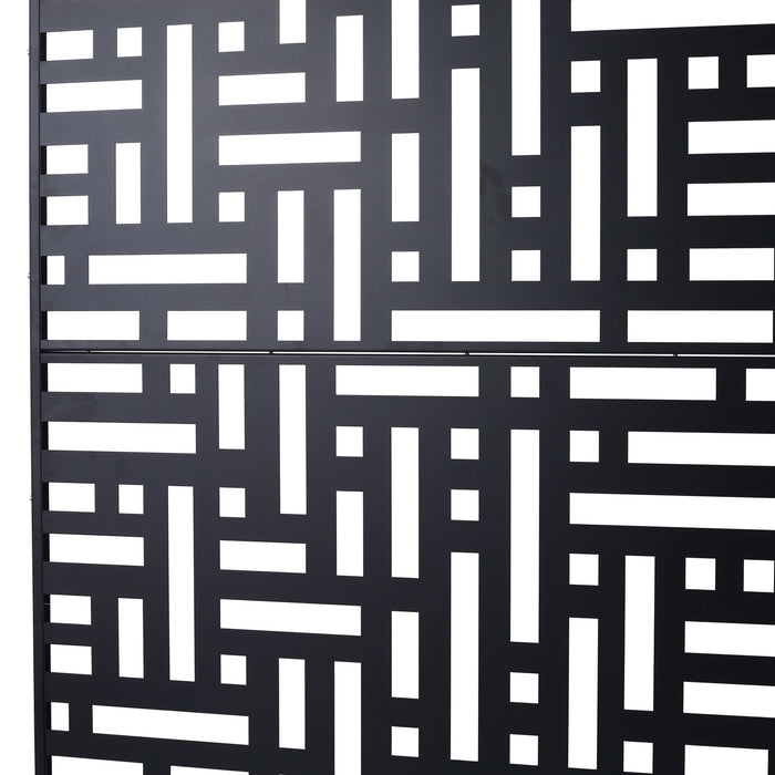 Decorative Freestanding Metal Privacy Screen For Indoor & Outdoor Use