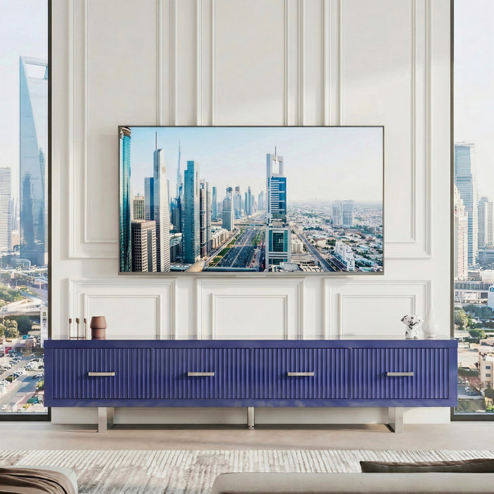 TV Stand With Slatted Drawers