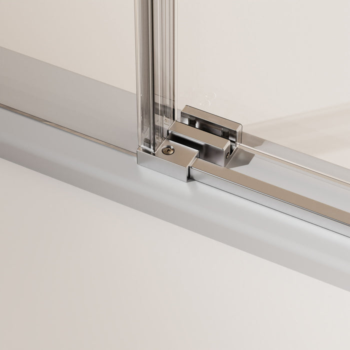 Frameless Single Sliding Shower Doors With Towel Rail & Handle