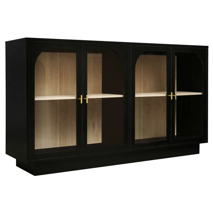 Storage Cabinet With Door For Living Room, Dining Room - Black