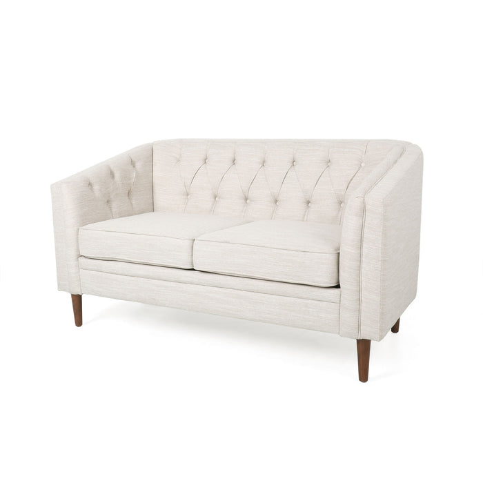 Sophisticated Loveseat With Diamond Stitched Detailing