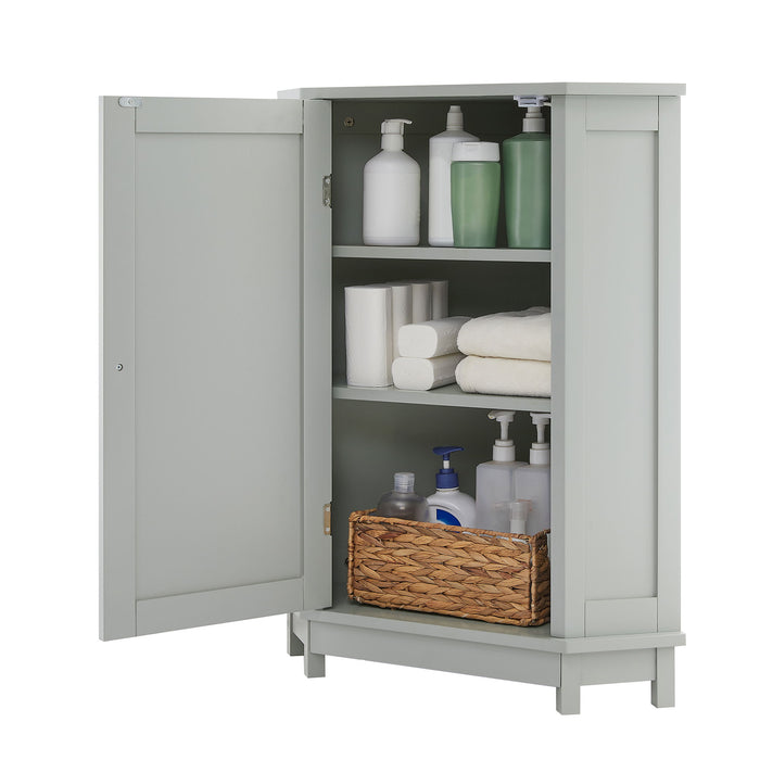 Bathroom Cabinet Triangle Corner Storage Cabinet With Adjustable Shelf Modern Style