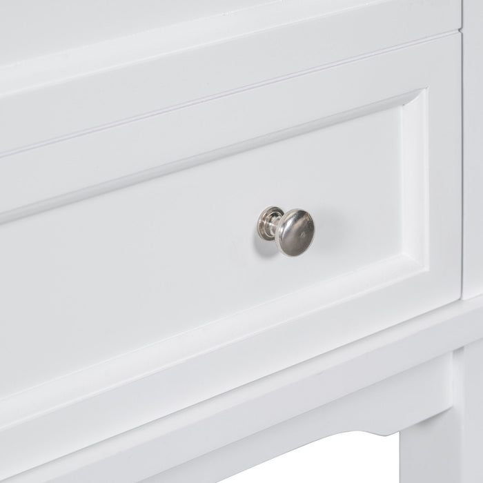 24" Bathroom Vanity Without Sink, Base Only, Storage Cabinet With Drawer And Open Shelf - White