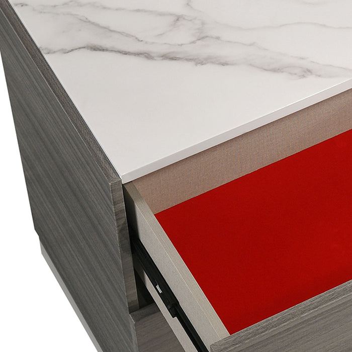 Altima - 2 Drawer Nightstand - Gray