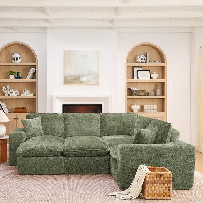 Sectional Sofa With Moveable Ottoman