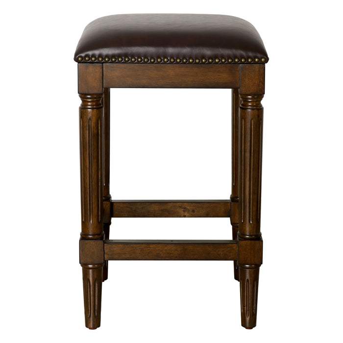 Square Stool With Upholstered Seat