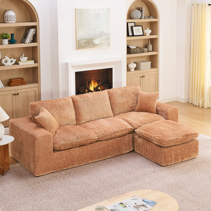 Sectional Sofa With Moveable Ottoman