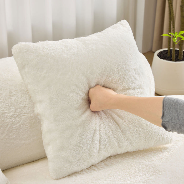 Modern Curved Sofa With Pillows