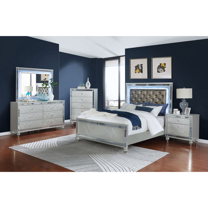 Arabesque - 5 Drawer Bedroom Chest - Silver