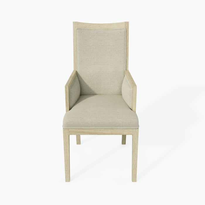 Adeline - Upholstered Arm Chair - Natural Wood Wash