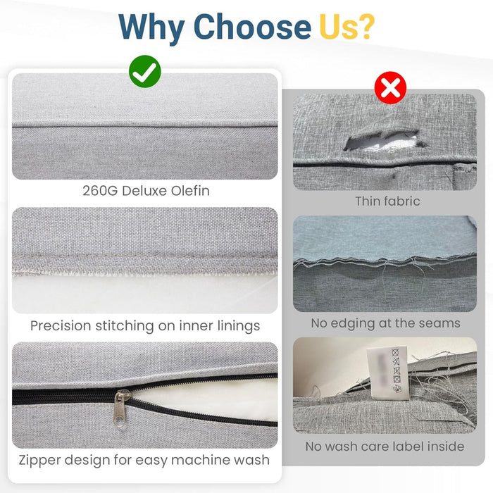 Outdoor Patio Set With All-Weather Thick Cushions