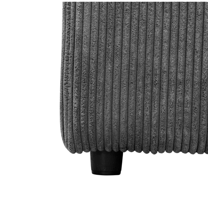 Oversized Ottoman Footrest Extra Seat Living Room - Dark Gray