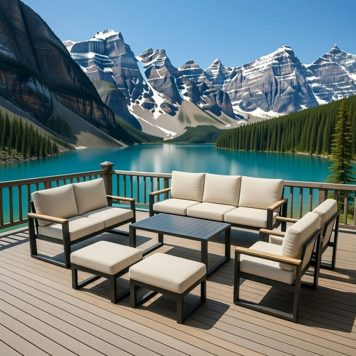 Modern Outdoor Sofa Set With Coffee Table