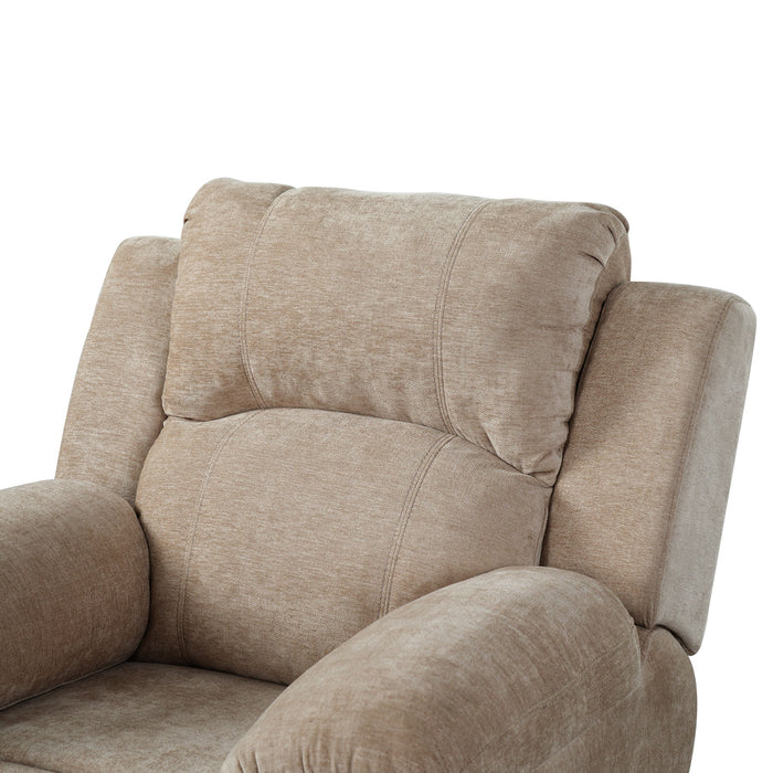 Upholstered Manual Recliner Chair With 3 Adjustable Backrest Positions