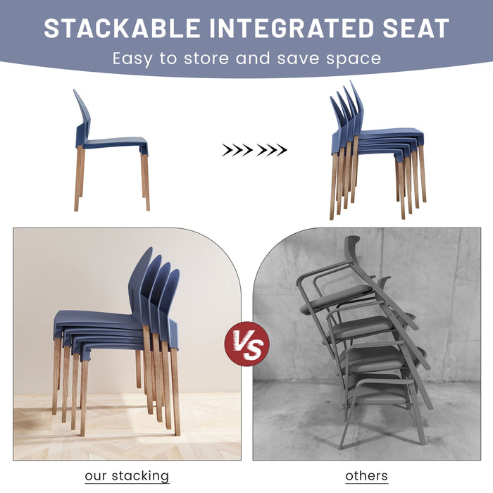 4 Piece Set Of Single Chairs With A Folding Square Table
