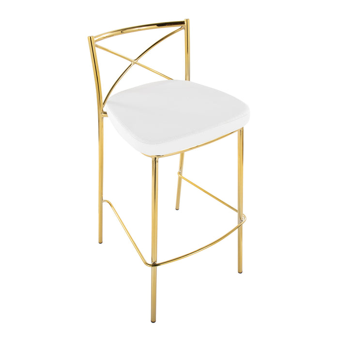 Modern Charlotte - Contemporary Fixed Height Barstool (Set of 2)