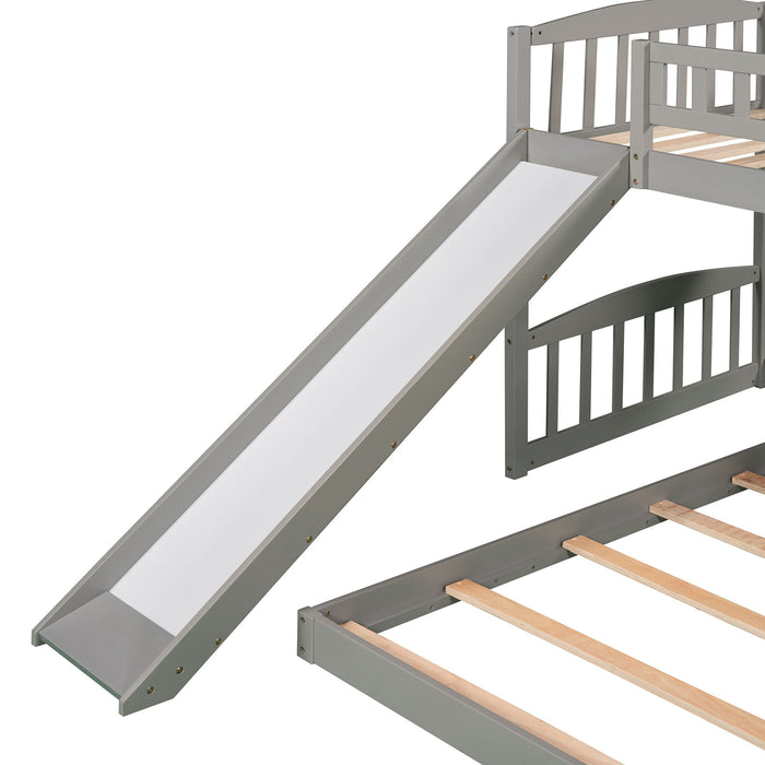 Functional Bunk Bed With Convertible Ladder And Slide