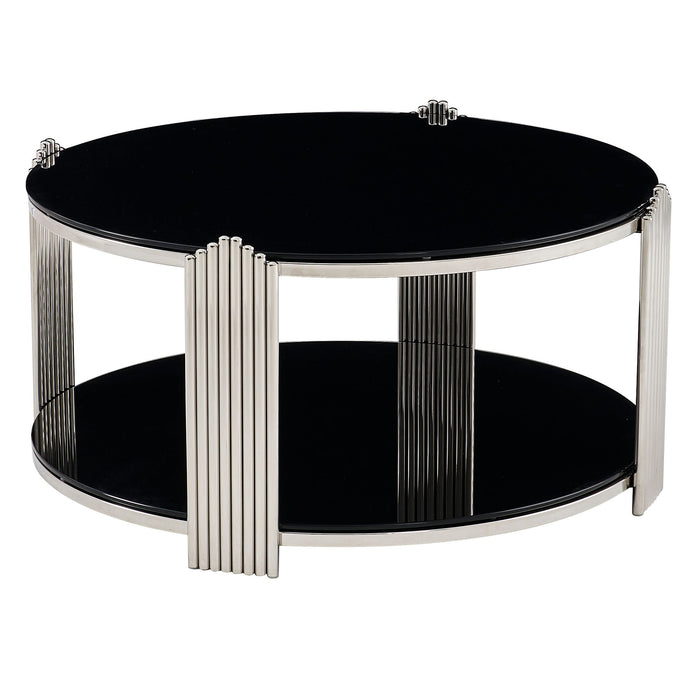 Round Table With Double Layer Storage