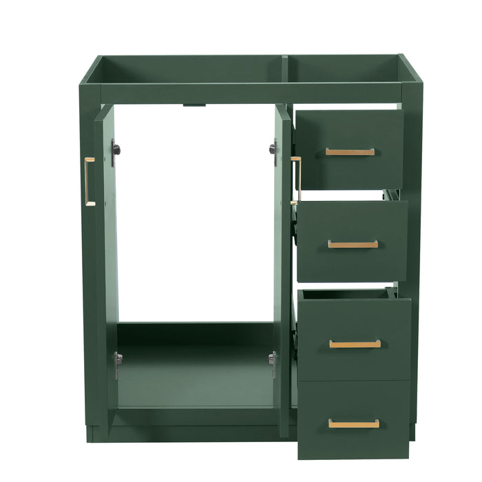 Retro Style Bathroom Vanity With 3 Drawers & Soft-Closing Doors