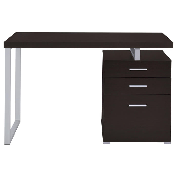 3 Drawer Reversible Office Desk - Cappuccino