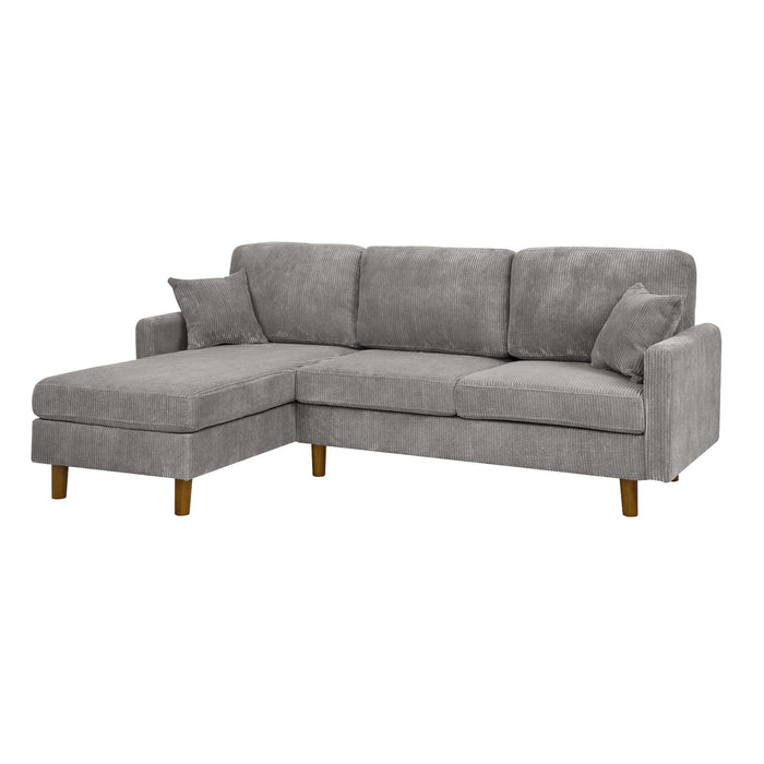 Upholstered Sectional With Toss Pillows