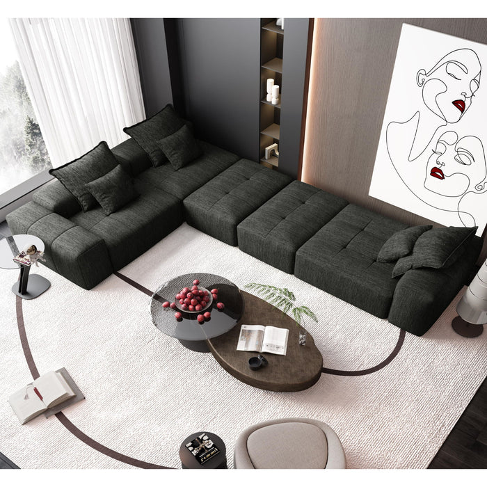 Modern Oversized Diy Combination, Modular Sectional Sofa With Pillows