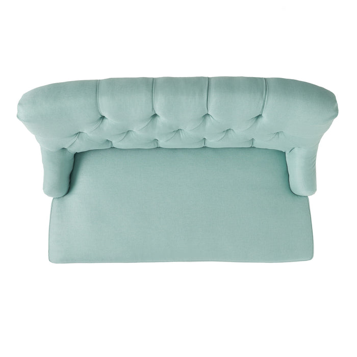 Nicole - French Style Upholstered Loveseat With Tufted Backrest