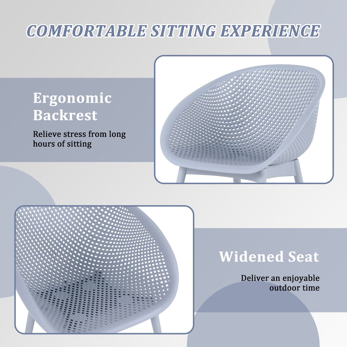 Modern Lounge Chair Set With Round Table