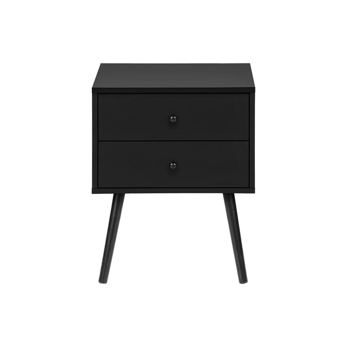 Accent Table & Storage Drawers - Black