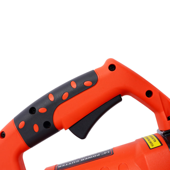 Electric 14" Cut Off Saw With Wet / Dry Functionality And Water Line Attachment Metal, 30" Length - Black