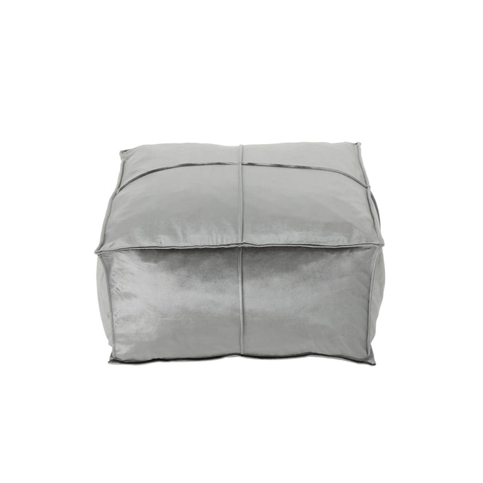 Nati - Square Pouf Ottoman And Floor Cushion - Smoke