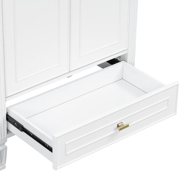 Freestanding Vanity With 1 Drawer & 2 Soft Close Doors With Door Mounted Storage