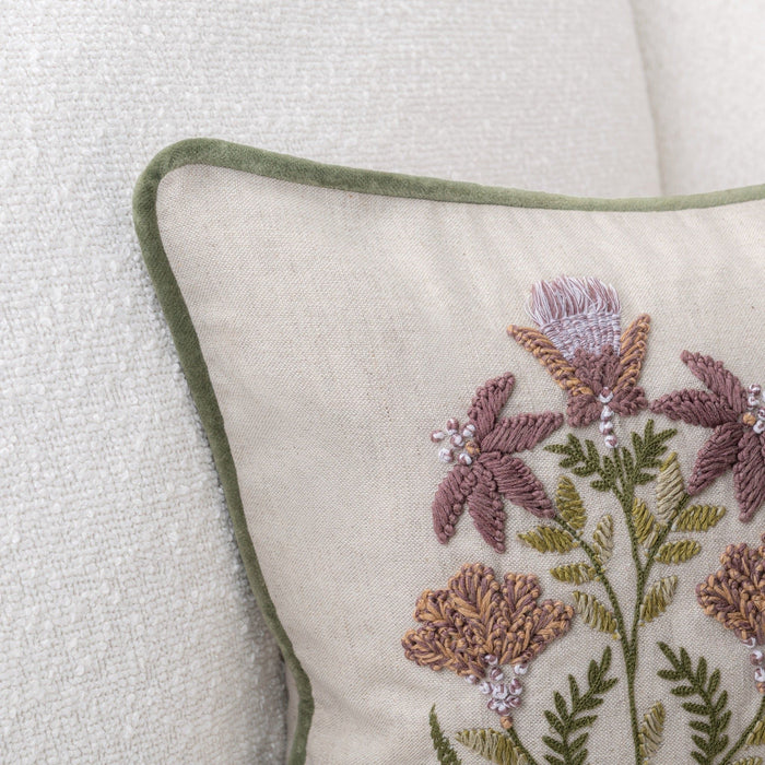 TD Belcourt 14" x 26" Pillow - Floral Multi / Olive Green