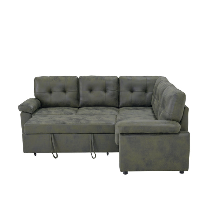 Convertible Sectional Sofa Bed & Pull Out Sleeper And Storage