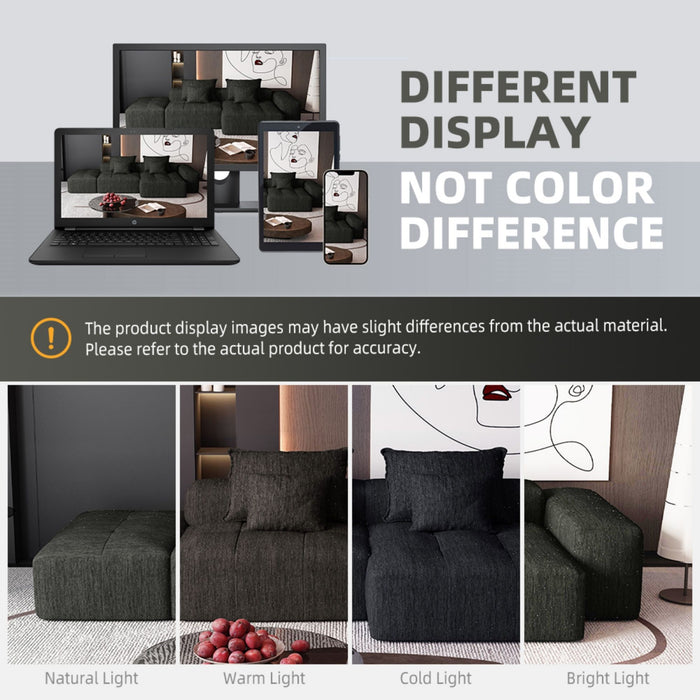 Modern Oversized Diy Combination, Modular Sectional Sofa With Pillows