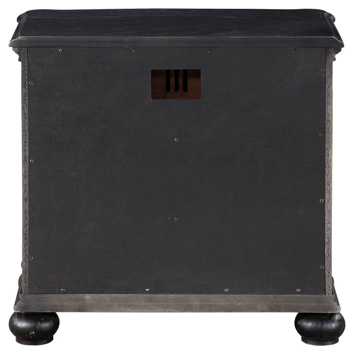 Taylor - 3 Drawer Nightstand With Felt Lined Top Drawer - Black