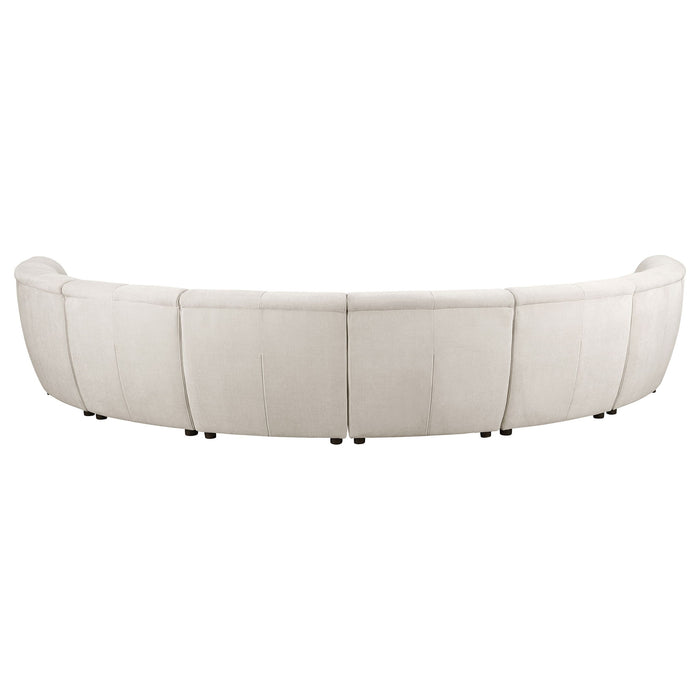 Sycamore - 8 Piece Upholstered Sectional Sofa With Curved Design - Ivory