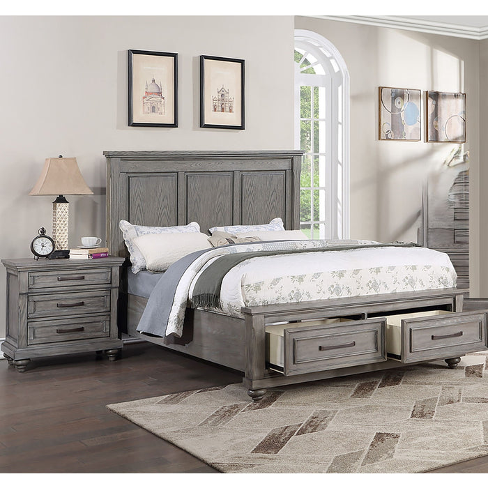 Bed With Drawers, Tall Panel Headboard