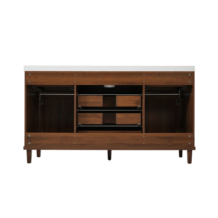 Bathroom Vanity With Sink, 5 Legs, Soft Close Drawers