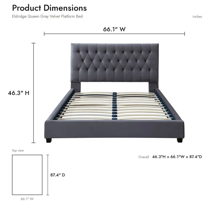 Donald - Mid-Century Modern Upholstered Platform Bed
