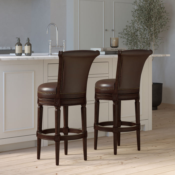 Swivel Barstool With High-Back