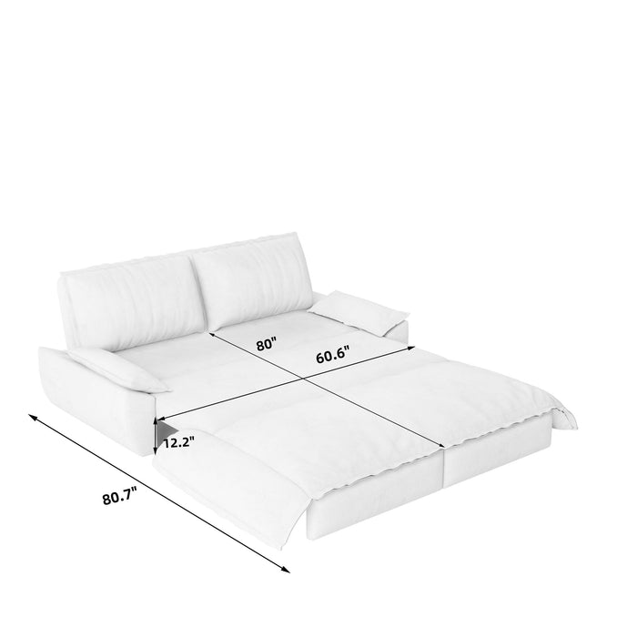 Queen Pull Out Sofa Bed, 3 In 1 Convertible Sleeper Sofa