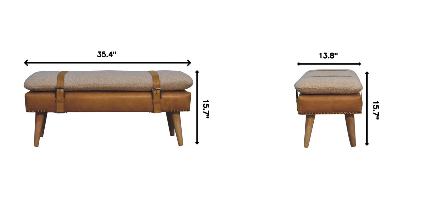 Buffalo - Hide Leather Bench