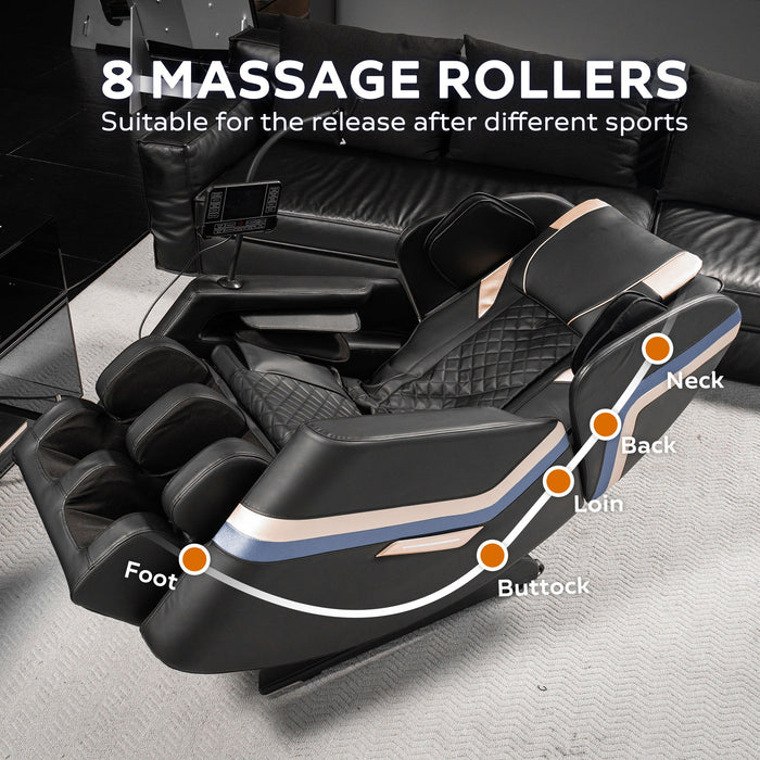 Massage Chair Recliner, Zero Gravity & Full Body Air Pressure - Black