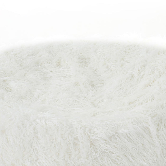Mahin - Rounded 5 Foot Bean Bag Cozy Modern Design - White
