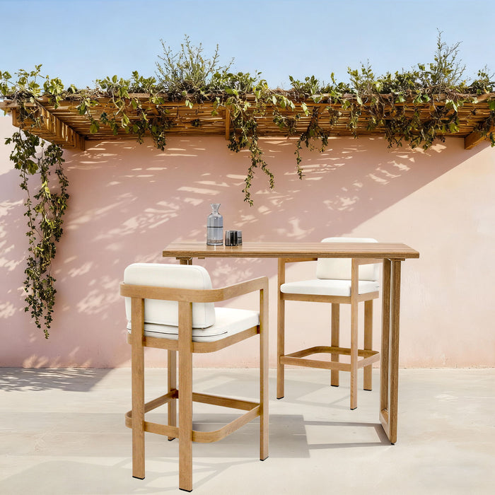 Bar Stool For Gardens And Patio (Set of 2) - Wood