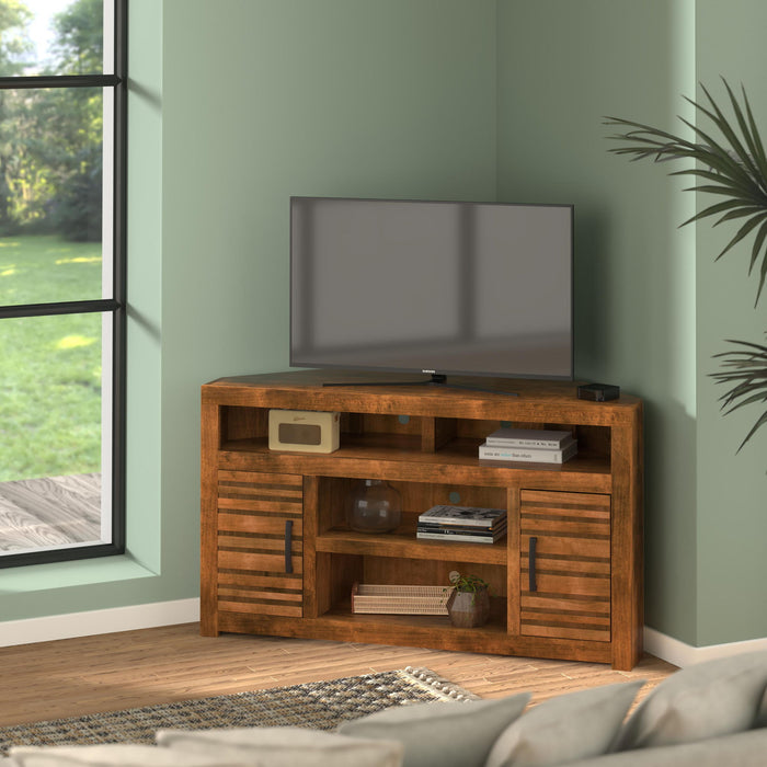Corner TV Console - Brown
