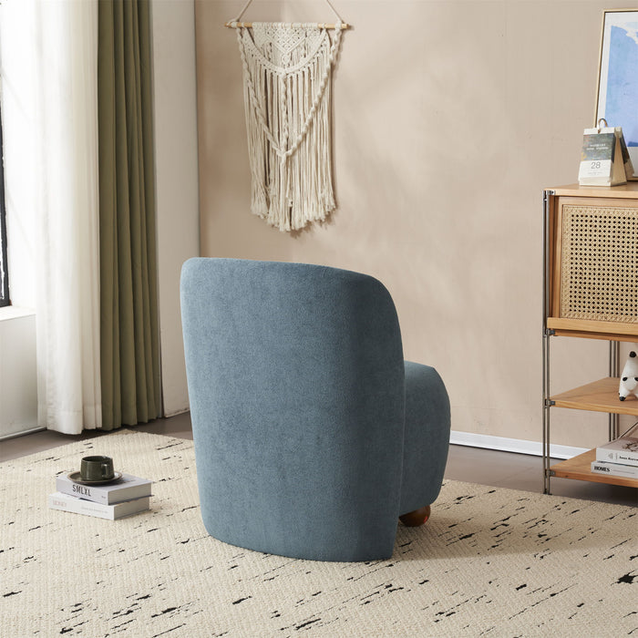 Modern Low Back Accent Upholstered Armless Living Room Chairs, Round Feet