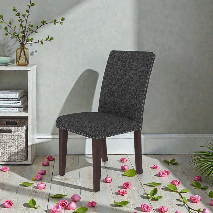 Upholstered Dining Chair With High Back Design (Set of 2)