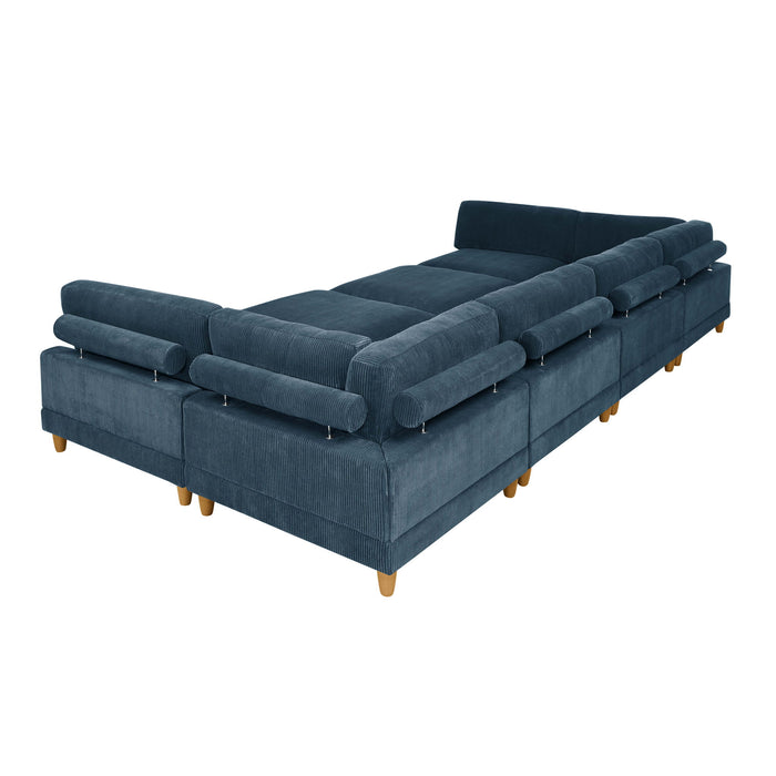 Modern Modular Sectional With Adjustable Back Support